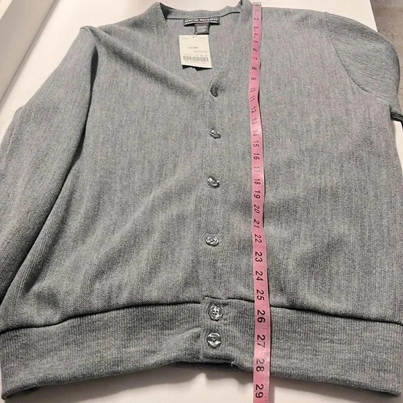 NWT 90s vintage cardigan Sears David Taylor grandpa sweater size medium neutral - Picture 3 of 15